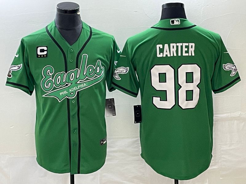 Men Philadelphia Eagles #98 Carter Green Co Branding Game NFL Jersey style 2->philadelphia eagles->NFL Jersey